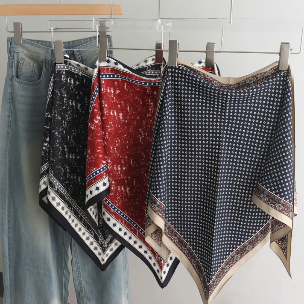 Summer Clothing Wraps - 새로운 새틴 여성 스카프 타이 염색