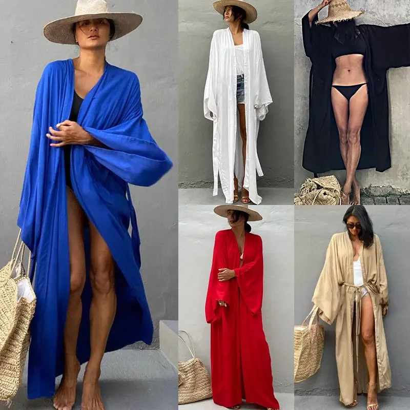 기모노 여성 비치웨어 커버업 카디건 로브 드 플라주 솔 - Summer Clothing Wraps 리뷰 및 가격