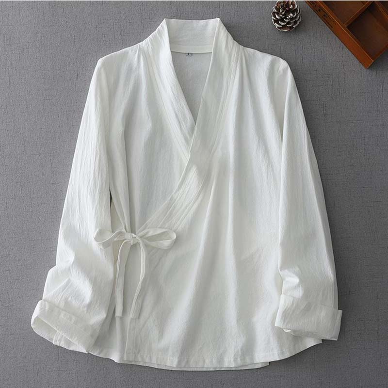 중국 스타일 여성용 랩 타이 프론트 기모노 셔츠 블라우 - Summer Clothing Wraps 리뷰 및 가격