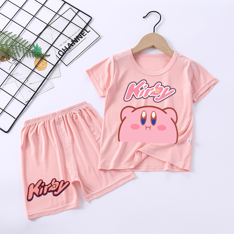 새로운 키르비 소녀 잠옷 카와이 만화 잠옷 세트 어린이 - Summer Clothing Baby Girl 리뷰 및 가격