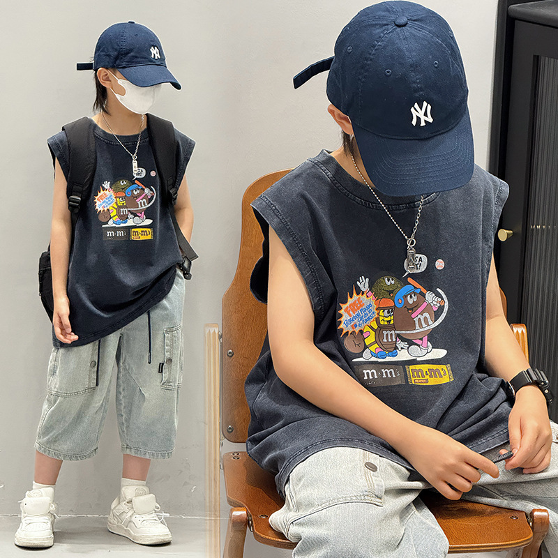 바오둬 아동복 여름 아동복 남아 프린트 민소매 조끼 여 - Summer Clothing Drawing 리뷰 및 가격