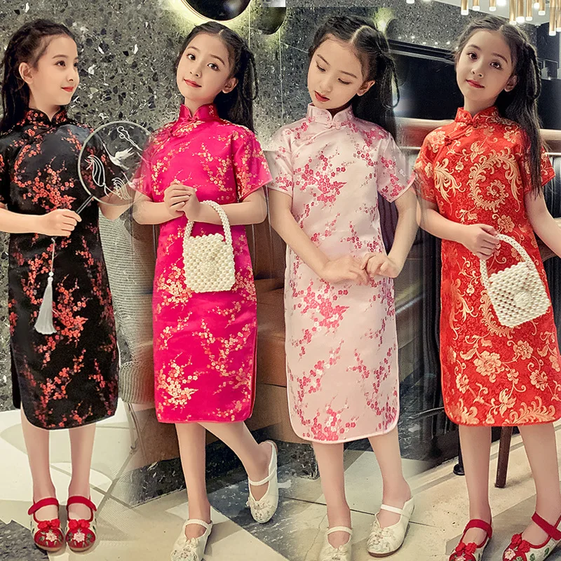 여름 어린이 cheongsam 현대 파티 여자 드레스  - Summer Clothing Baby Girl 리뷰 및 가격
