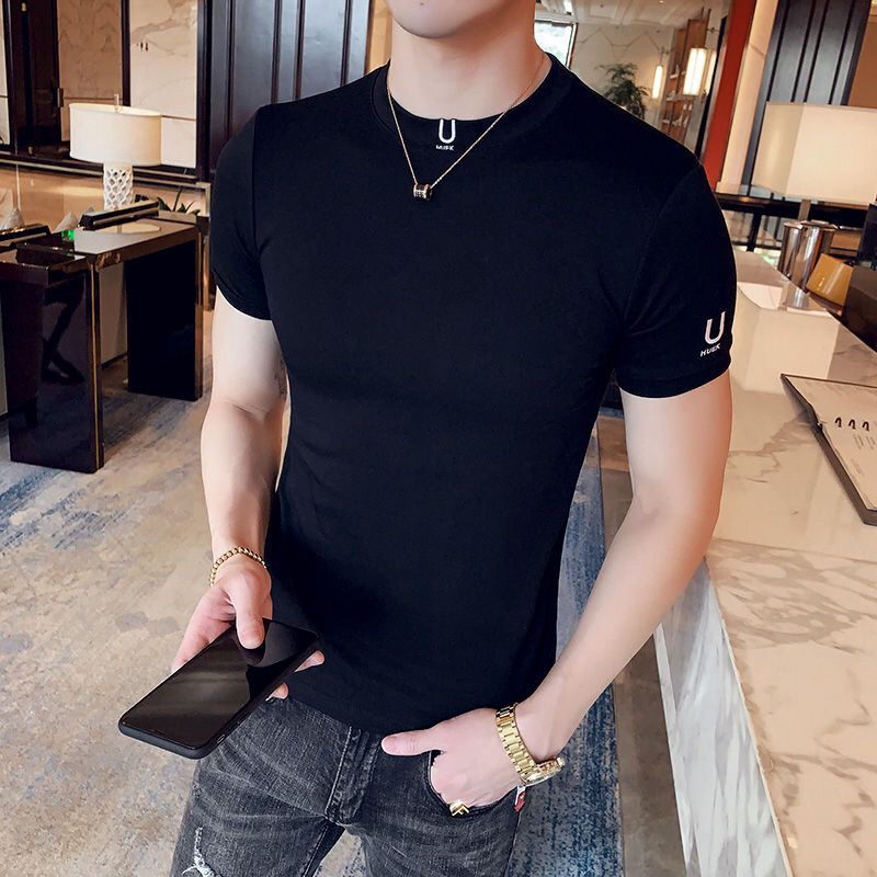 블랙 T 셔츠 남성용 일반 의류 스키니 스트리트 웨어  - Summer Clothing Wholesale 리뷰 및 가격