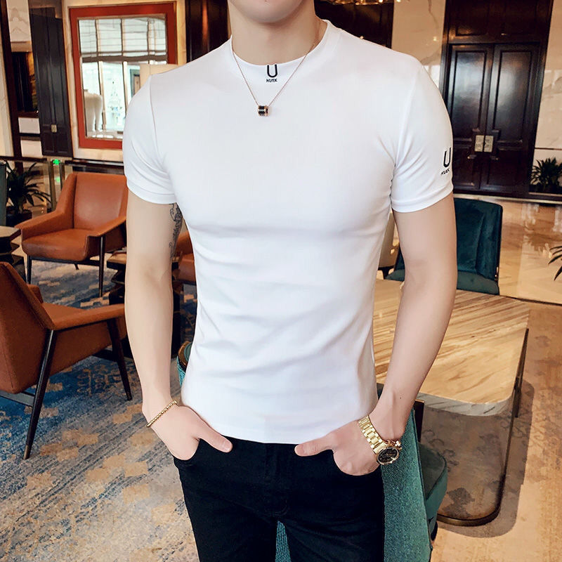 블랙 T 셔츠 남성용 일반 의류 스키니 스트리트 웨어  - Summer Clothing Wholesale 리뷰 및 가격