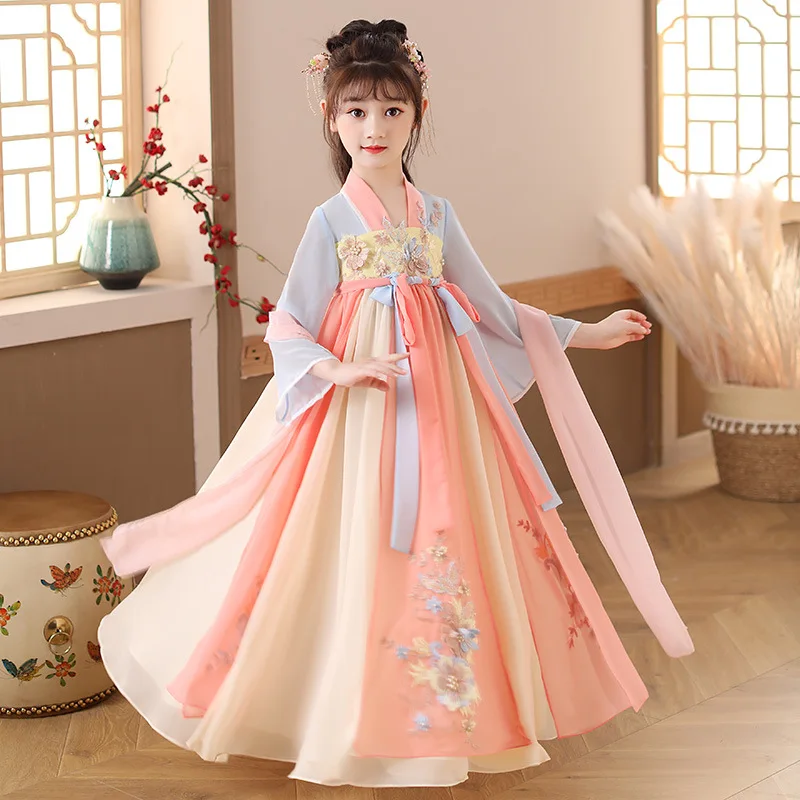 여름 어린이 Hanfu 드레스 공주 의상 어린이 파티  - Summer Clothing Baby Girl 리뷰 및 가격